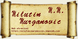 Milutin Murganović vizit kartica